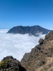 Vue sur la Piton des neige sur l'île de la Réunion