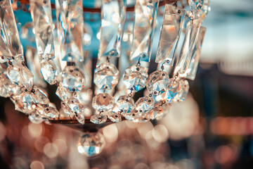 Luxury crystal diamond chandelier bright light sparkle
