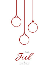 Swedish text God Jul och Gott Nytt År. Merry Christmas and Happy New Year. Vector illustration
