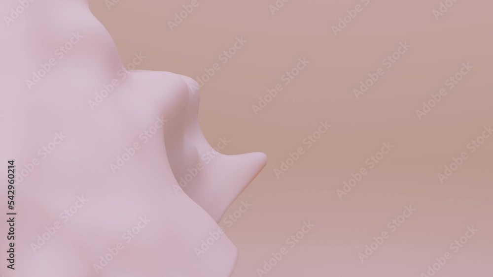 Poster the beige plane is deformed. looped animated background.. 3d render