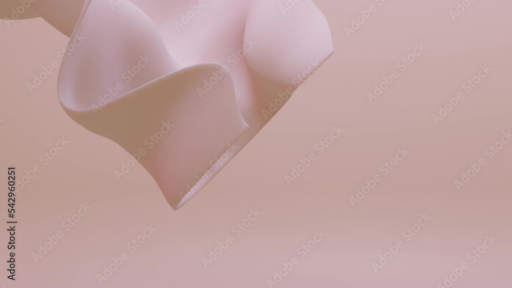 Poster the beige plane is deformed. looped animated background.. 3d render