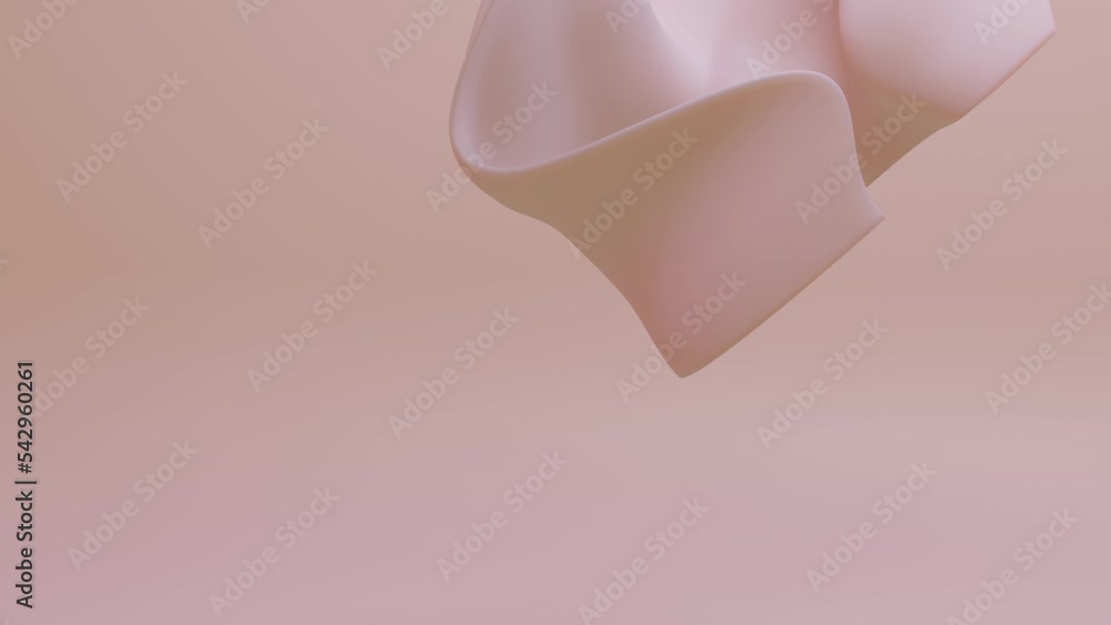 Poster the beige plane is deformed. looped animated background.. 3d render