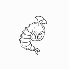 Naklejka premium illustration of mosquito pupa, vector art.