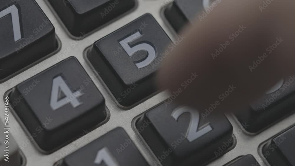 Poster a person counts on a calculator