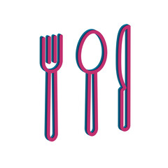 Restaurant icon template 3D design