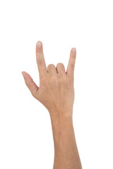 Hand in action isolate