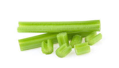 fresh celery isolated on white background