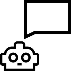 Chat bot robot icon