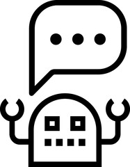 Chat bot robot icon