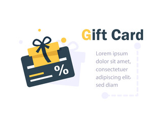Gift card,redeem present box, more discount, perks concept,loyalty program, earn points