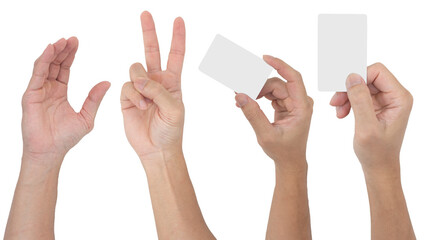 Hand in action isolate