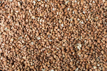 Brown beans, pinto beans, Nigerian oloyin beans, top view of beans