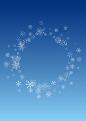 Gray Snow Vector Blue Background. Winter