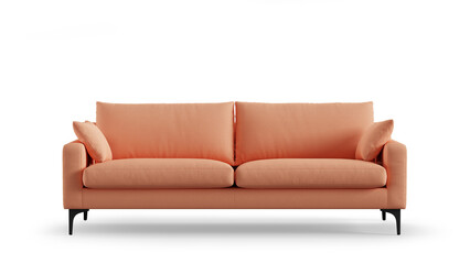 Modern sofa on isolated white background. Furniture for the modern interior, minimalist design.