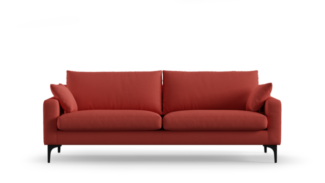 Modern sofa on isolated white background. Furniture for the modern interior, minimalist design.
