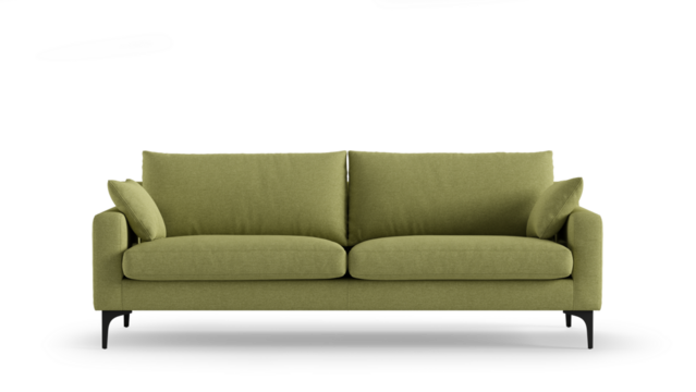 Modern sofa on isolated white background. Furniture for the modern interior, minimalist design.