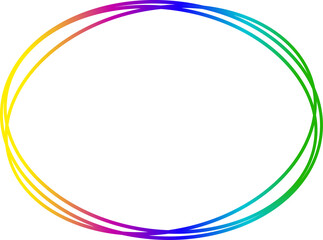 Rainbow frame. Flat lay with copy space, top view. 