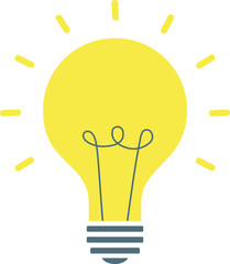 Innovative idea modern stylish icon with light bulb. Illustration