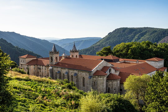 The romanesque gothic monastery of Santo Estevo de Ribas de Sil at Nogueira de Ramuin, Galicia in Spain