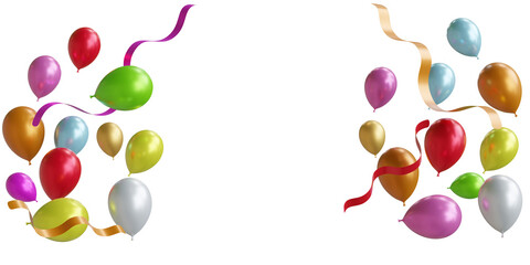 balloons background. 3d rendering, Celebration, festival background, greeting banner, Birthday party.