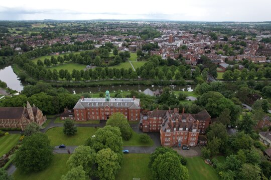 Shrewsbury, Shropshire, England, UK Drone Aerial View
L