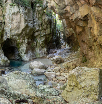 Sammaro canyon in roscigno village campania italy