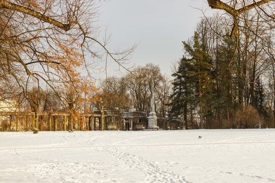 Views of Catherine Park in winter on Pergola