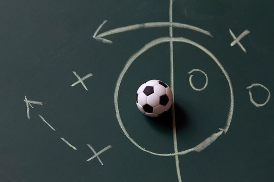 football tactics , soccer manager tactical analysis concept