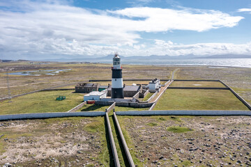 Aerial view of the Lighthouse on Tory Island, County Donegal, Republic of Ireland © Lukassek