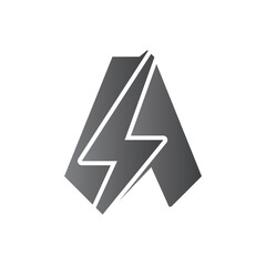 A letter lightning logo