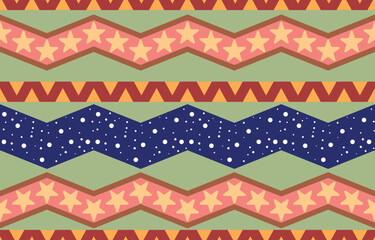 Seamless pattern  zigzag chevron, geometric fabric pattern, textile illustration vector, printing, Christmas New Year festival wrapping paper.