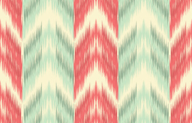 Seamless pattern, red and green sweater fabric pattern, Christmas and New Year winter ikat, textile apparel knitting pattern.