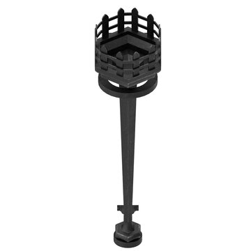 3d rendering illustration of a dungeon iron torch