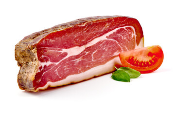 Jamon, jerked meat, isolated on white background. High resolution image.