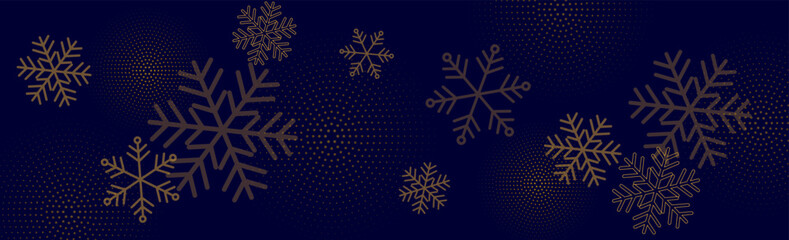 christmas background with gold snowflakes. background with snowflakes. winter. Seasonal greeting card template