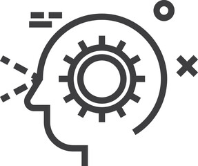 Vision line icon. Human eye sight symbol