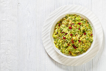 brussels sprouts slaw with bacon and cranberries