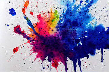 Multicolored Water Color Splatter Art 4k image 