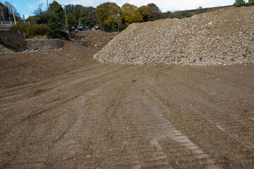 Building site for new development after demolition truro cornwall England;and uk 