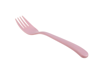 Pink plastic fork