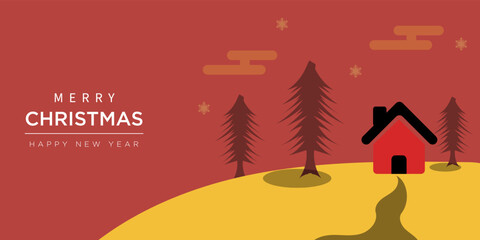 christmas day background sprucing up Vector. Shining Christmas decorations. New Year's poster, banner or banner design template. Winter vacation