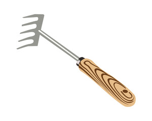 Vector Illustration Pitchfork isolated on white background. Carpentry hand tools.