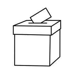 Ballot box icon isolate on transparent background