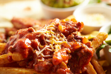 Seasoned Chicken and French Fries