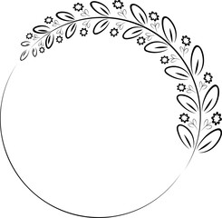 branches full of leaves hand drawn various patterns Suitable for decorating wedding cards, parties, parties, banners, logos.