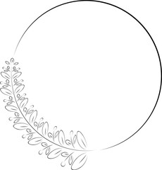 branches full of leaves hand drawn various patterns Suitable for decorating wedding cards, parties, parties, banners, logos.