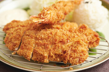 pork cutlet  and Fried Shrimp