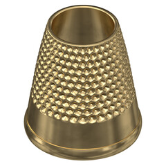 3d rendering illustration of a tailor thimble - obrazy, fototapety, plakaty