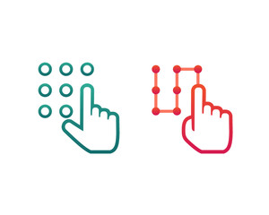 Click pin code. Illustration vector