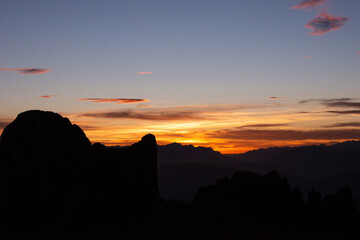 sunset in the mountains